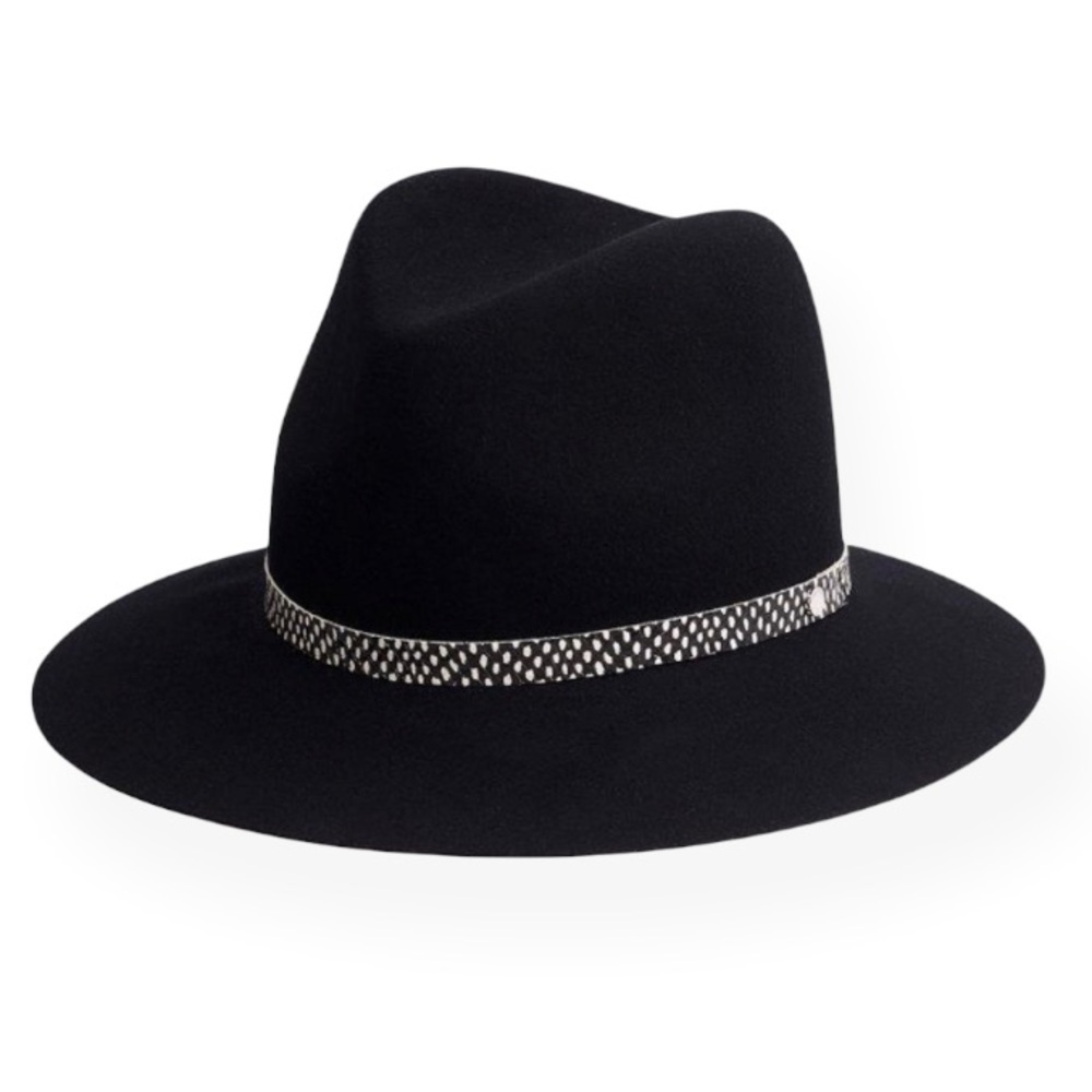 Rag & Bone - Floppy Brim Fedora Wool Hat Leather Band